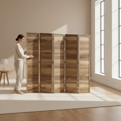 Brauner Raumteiler aus MDF modern und stilvoll