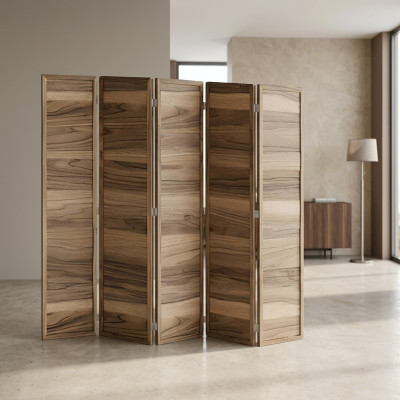 Brauner Raumteiler aus MDF modern und stilvoll