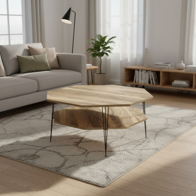 Moderner Couchtisch aus Holz in Braun