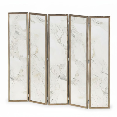 Eleganter beige Raumteiler aus MDF modern und vielseitig