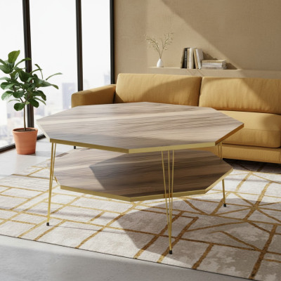 Moderner Couchtisch aus Holz in Braun