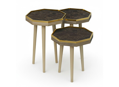Eleganter Beistelltisch aus Holz in Braun für modernes Zuhause