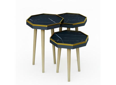 Schwarzer Holztisch im modernen Design
