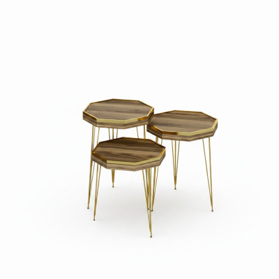 Eleganter brauner Holztisch im modernen Design
