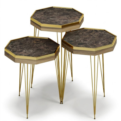 Eleganter Beistelltisch aus Holz in Braun für Wohnzimmer