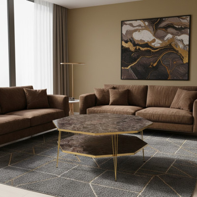 Moderner Couchtisch aus Holz in Braun