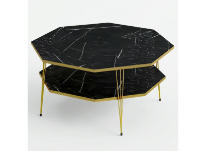 Eleganter schwarzer Couchtisch aus Holz mit modernem Design