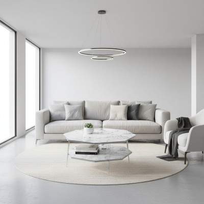 Weißer Holz-Couchtisch im eleganten Design