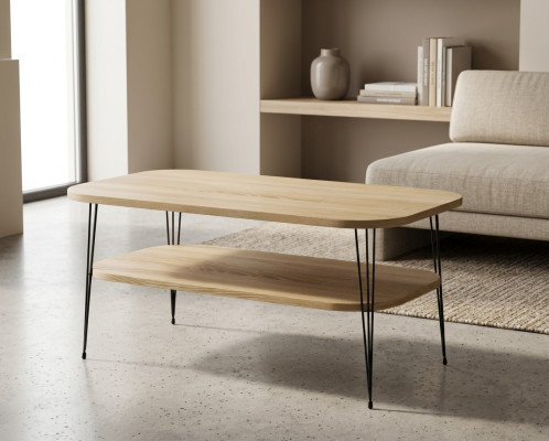 Eleganter brauner Couchtisch aus Holz mit zeitlosem Design