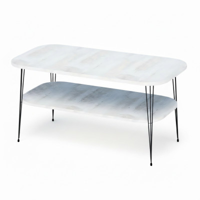 Eleganter weißer Couchtisch aus Holz mit modernem Design