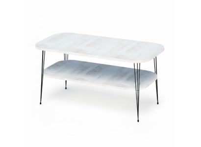Eleganter weißer Couchtisch aus Holz mit modernem Design