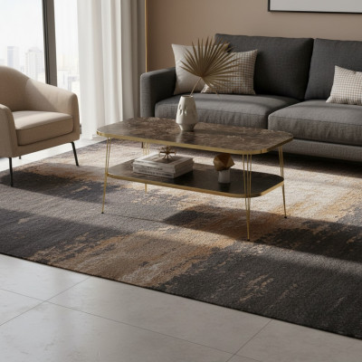 Eleganter brauner Couchtisch aus Holz mit stilvollem Design
