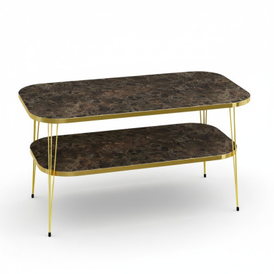 Eleganter brauner Couchtisch aus Holz mit stilvollem Design