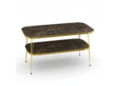 Eleganter brauner Couchtisch aus Holz mit stilvollem Design