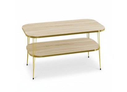 Moderner Couchtisch aus Holz in Braun für Wohnzimmer und Büro