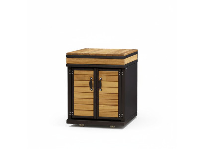 Außenküchenmodul aus Holz in Braun modern