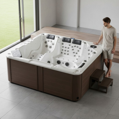 Whirlpool Blubberbad Hydromassagewanne Spa-Bad Whirlwanne 200x200cm