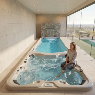Whirlpool Hot Tub Spa Whirlwanne Sprudelbad Massagebadewanne 580x225cm