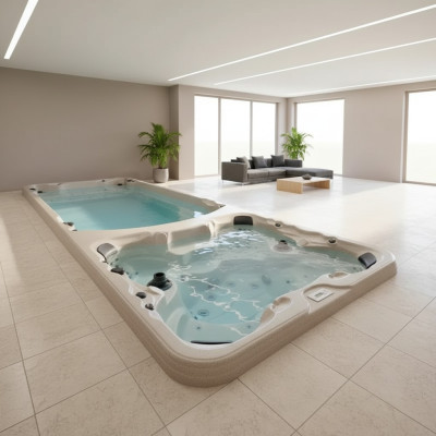 Whirlpool Hot Tub Spa Whirlwanne Sprudelbad Massagebadewanne 580x225cm