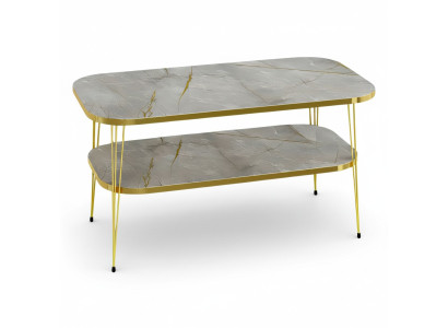 Eleganter grauer Couchtisch aus Holz mit modernem Design