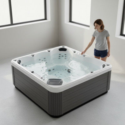 Whirlpool Blubberbad Hydromassagewanne Spa-Bad Whirlwanne 200x200 cm