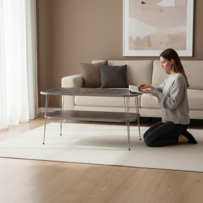 Eleganter brauner Couchtisch aus Holz für modernes Wohnzimmer