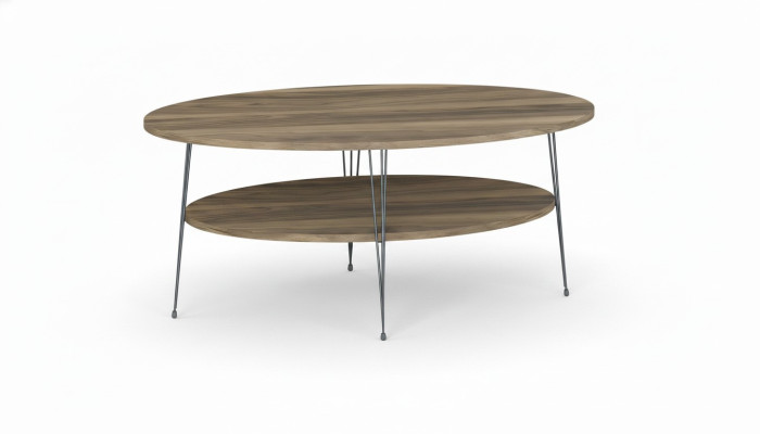 Eleganter brauner Couchtisch aus Holz mit stilvollem Design