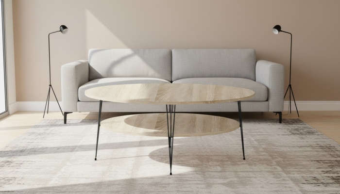 Eleganter brauner Couchtisch aus Holz mit modernem Design