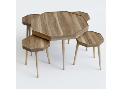 Moderner Beistelltisch aus Holz in Beige