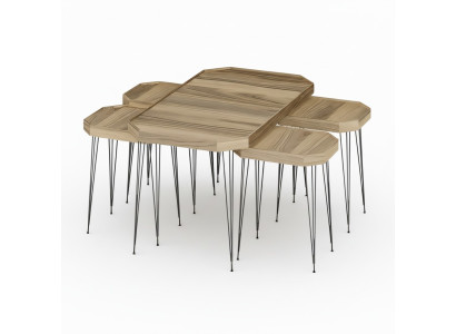Moderner Beistelltisch aus Holz in Beige
