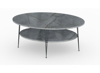 Moderner grauer Couchtisch aus Holz mit stilvollem Design