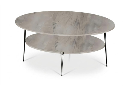 Grauer Holzcouchtisch im modernen Design