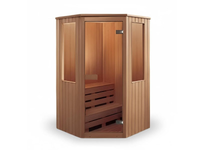 Sauna Heimsauna Saunakabine Saunaraum Massivholzsauna Dampfsauna 135x135 cm