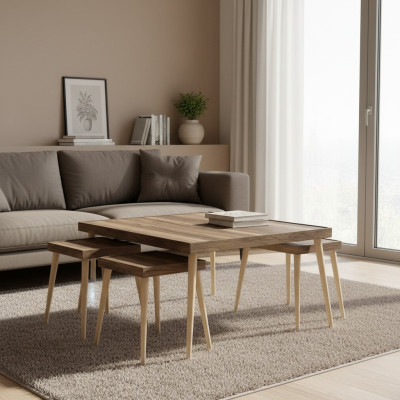 Eleganter Holztisch in Braun mit modernem Design