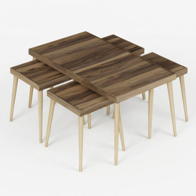 Eleganter Holztisch in Braun mit modernem Design