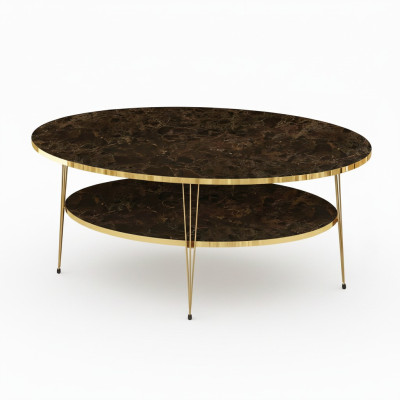 Eleganter brauner Couchtisch aus Holz für modernes Wohnzimmer