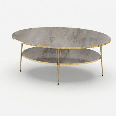 Grauer Holz Couchtisch Modern Eleganter Wohnzimmertisch
