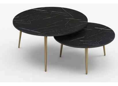 Moderne schwarze Holz-Beistelltische im eleganten Design