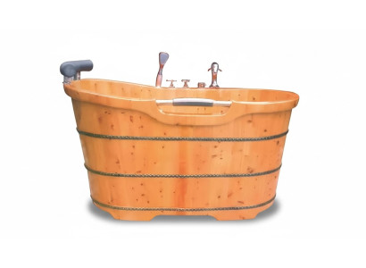 Fitovanna Wellnesswanne Entspannungsbad Badezuber Holzbadewanne 135x70 cm