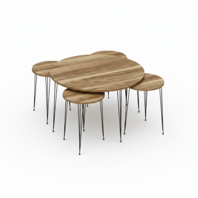 Elegante braune Holzbeistelltische im stilvollen Design