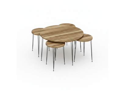Elegante braune Holzbeistelltische im stilvollen Design