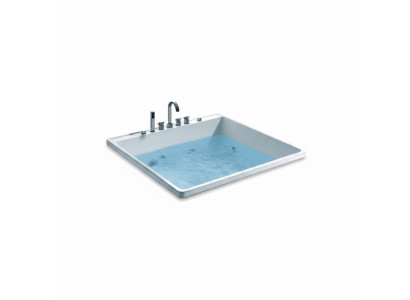 Wellnesspool Badewanne Whirlpool Blubberbad Badefass Erholungsbecken 135x135 cm