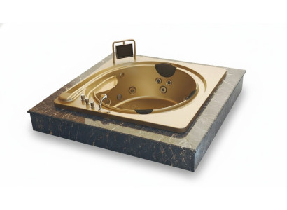 Eingelassene Whirlpool-Badewanne Whirlwanne Hydromassagewanne 200x200 cm