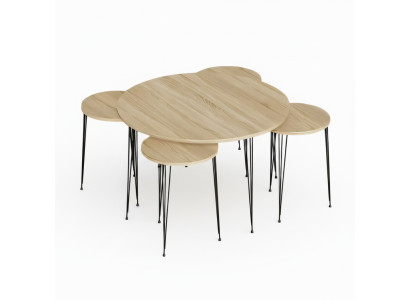 Eleganter Holz-Beistelltisch in warmem Braun für modernes Wohnen