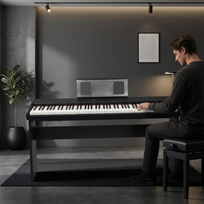 Innovatives Digitalpiano mit LED-Display und Touchscreen-Bedienung