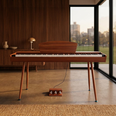 Digitales Klavier Piano Heimklavier Digital Keyboard 135cm Kirschrot