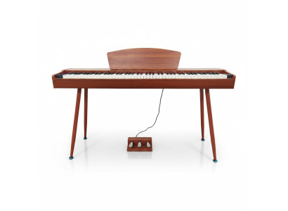 Digitales Klavier Piano Heimklavier Digital Keyboard 135cm Kirschrot