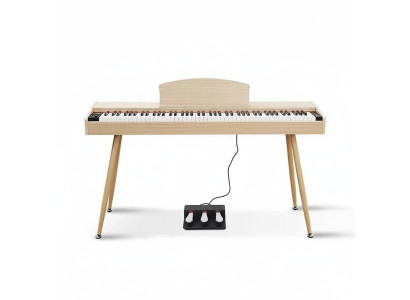 Digitales Klavier Piano Heimklavier Digital Keyboard 135cm Hellbraun
