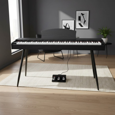 Digitalpiano Braunes Piano Stage Klavier Hochglanz Heimklavier