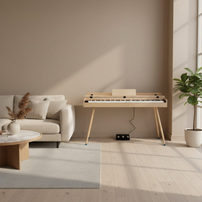 Hellbraunes Piano Digitalpiano Stage Klavier Hochglanz Heimklavier